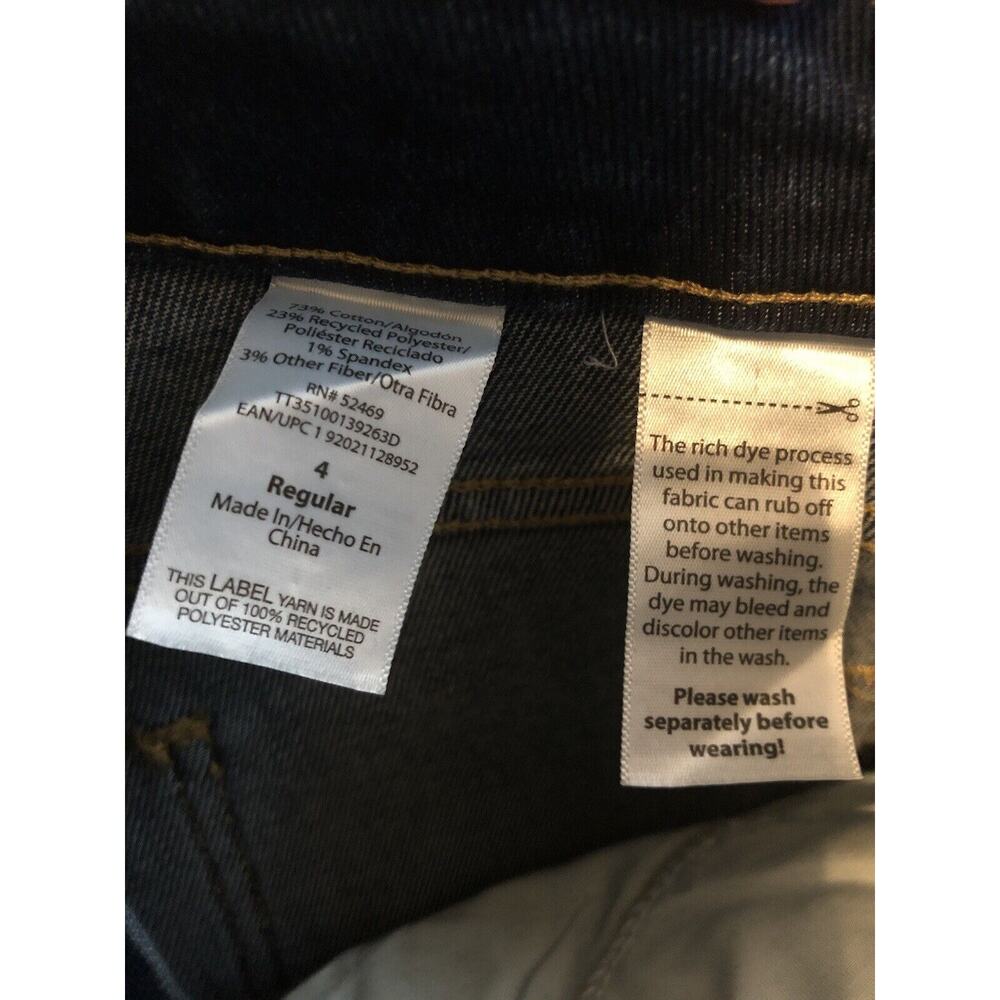 New Time And Tru Womens High Rise Mom Jeans Size 4 Regular Denim Dark Wash Pants - Picture 6 of 8